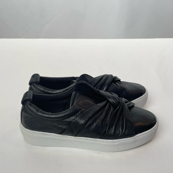 Rebecca Minkoff Nicole Leather Knotted Platform Sneaker in Black Size‎ 5.5 - Picture 6 of 8